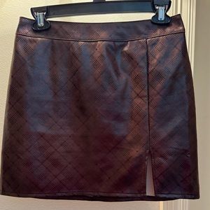 Lelis Collection brown with black pattern mini skirt